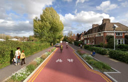 Adams road after construction