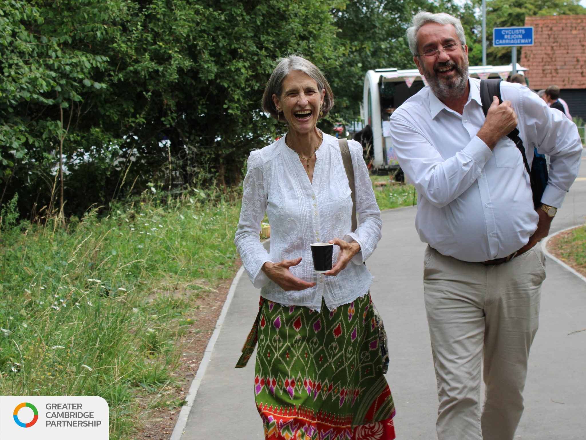 Cllrs at Meldreth station link event