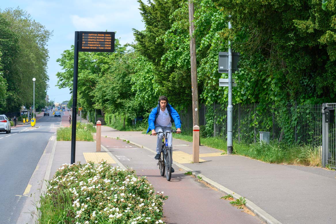 Hills Rd - floating bus stop