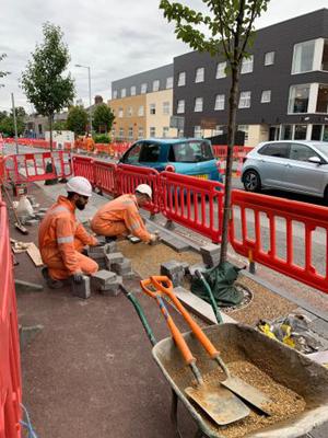 Block paving