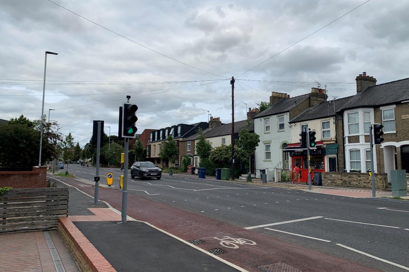 Newly installed crossing at the Westbrook Centre 