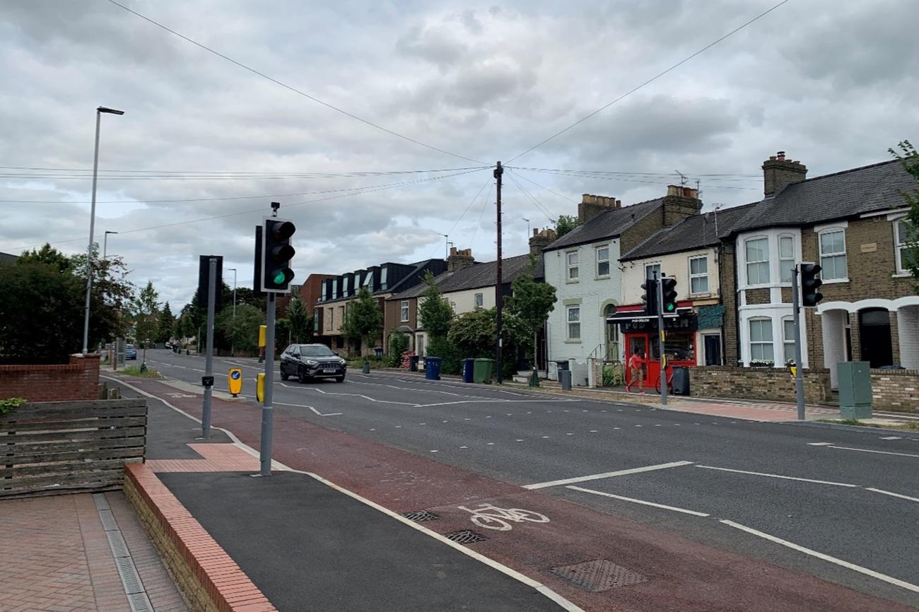 Newly installed crossing at the Westbrook Centre