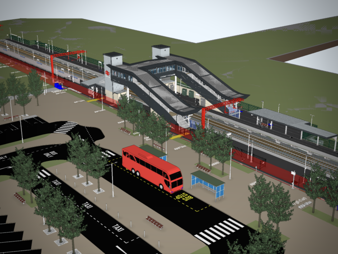 Visualisation of the new railway station for Waterbeach