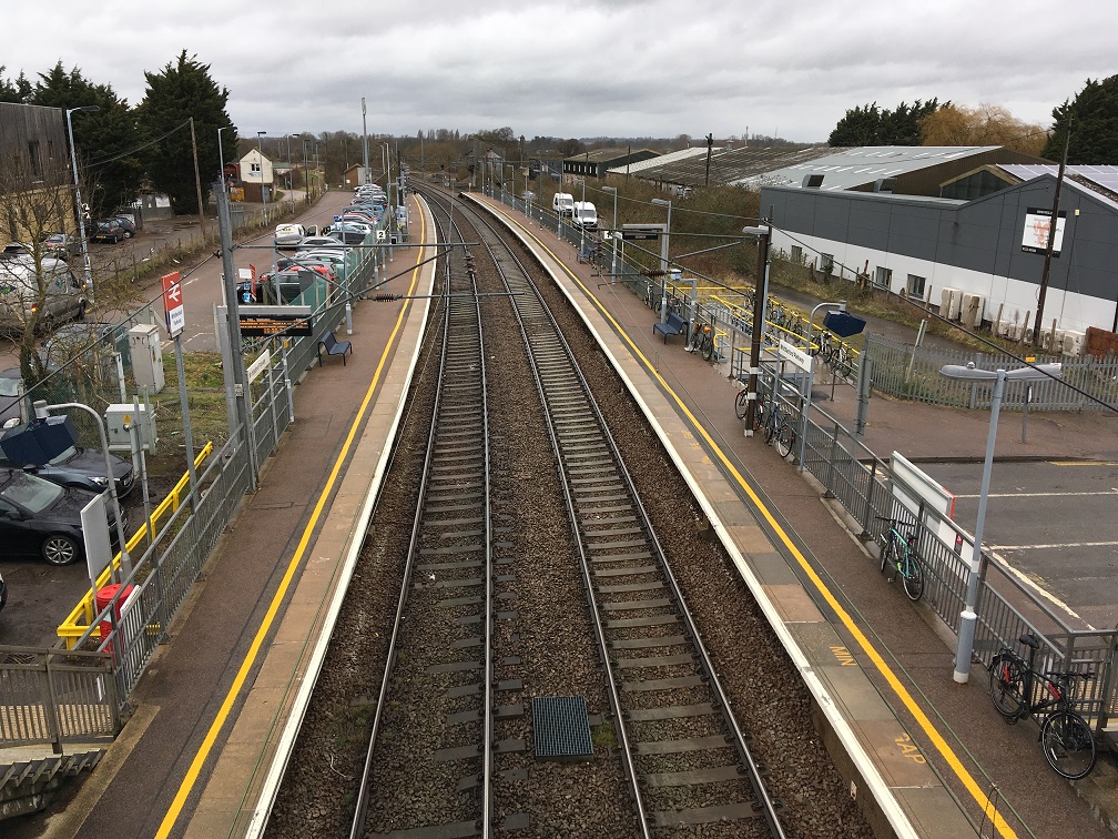 Whittlesford Parkway train tracks