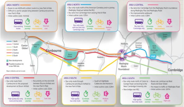 Cambourne to Cambridge 2015 consultation options