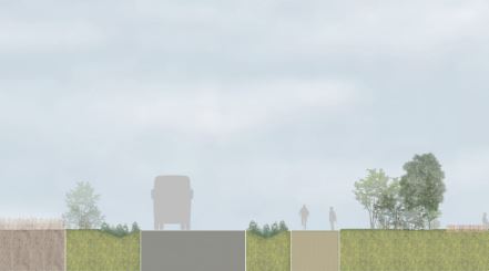 Typical cross section of the Cambourne to Cambridge scheme